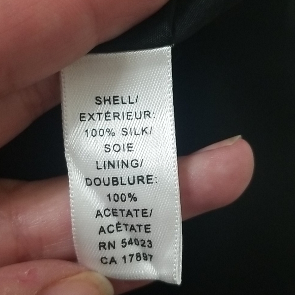 Banana Republic Black & White Strapless Silk Dress - Picture 5 of 5